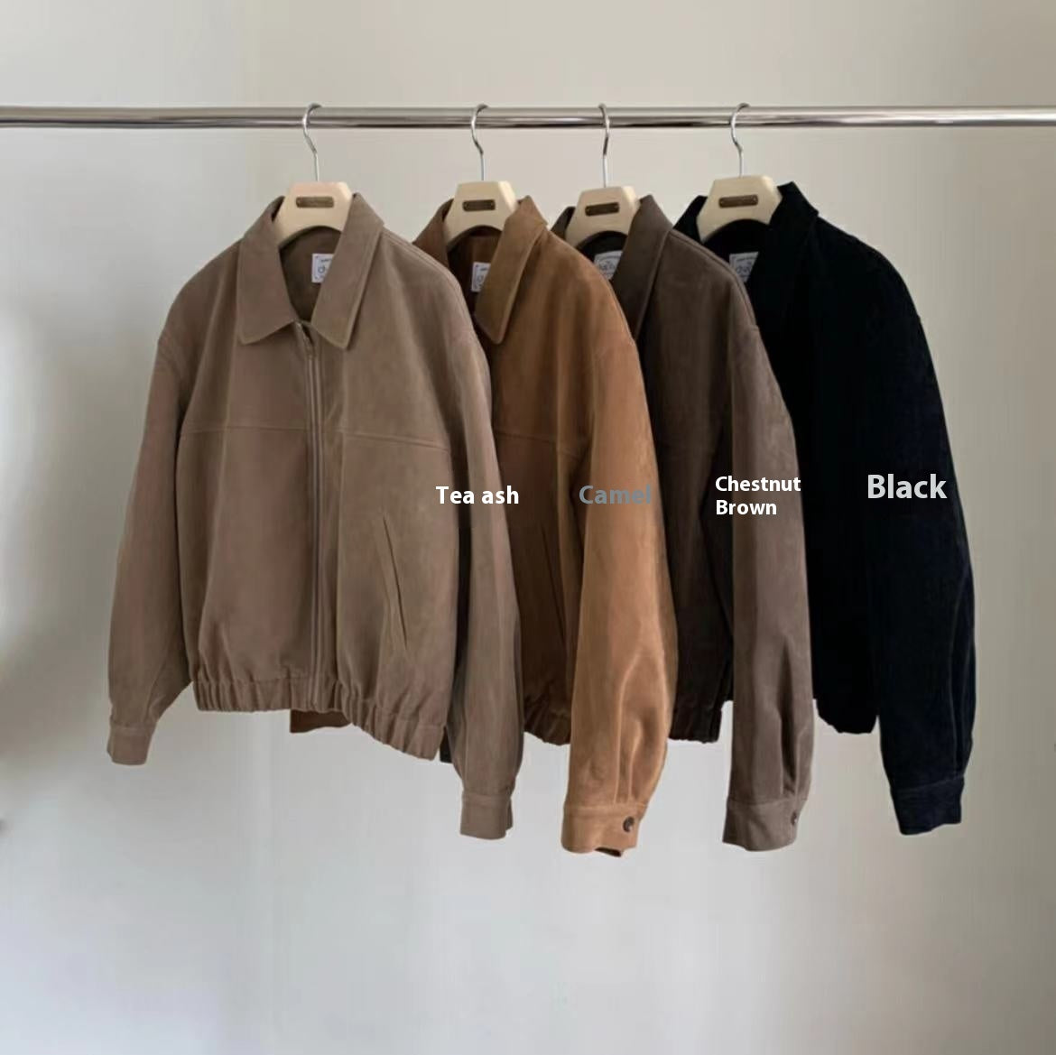 Chic Bomber Zip-Up Short Jacket