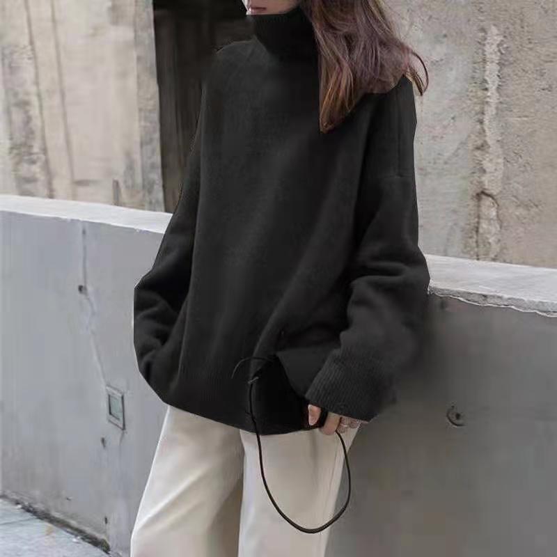 Soft Cashmere Turtleneck Knit Sweater