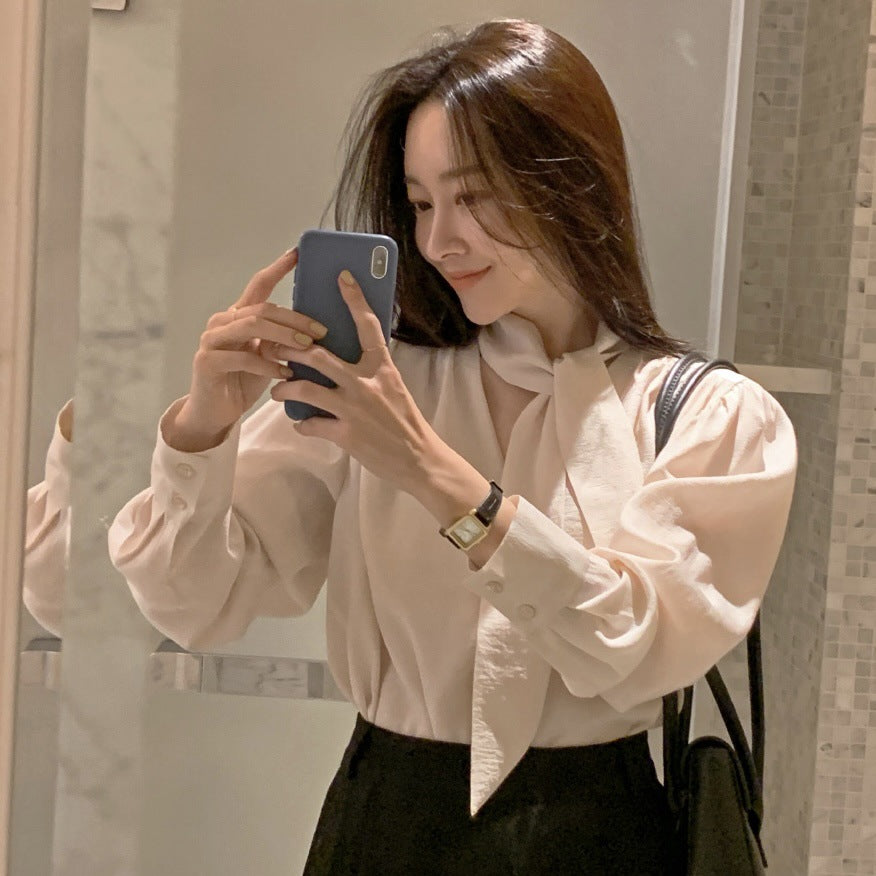 Chic Scarf-Tie Blouse