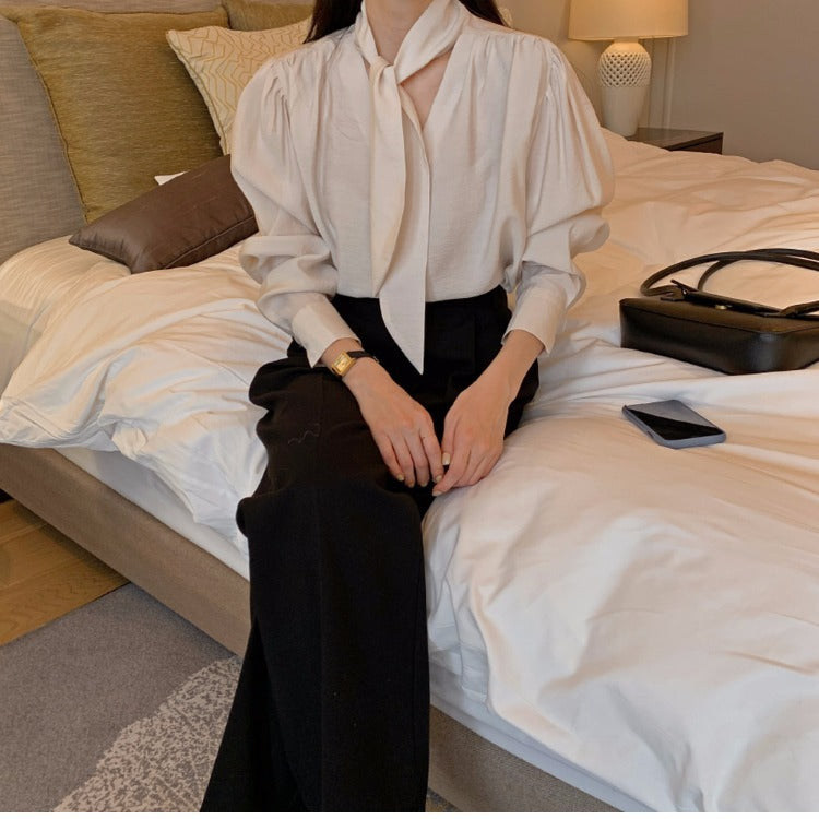 Chic Scarf-Tie Blouse