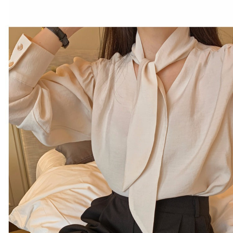 Chic Scarf-Tie Blouse