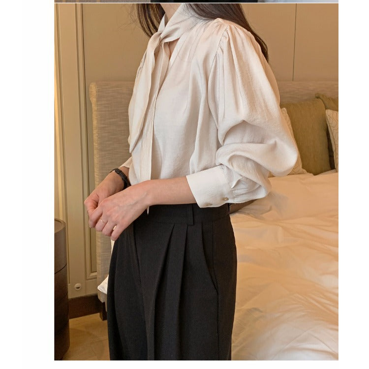 Chic Scarf-Tie Blouse